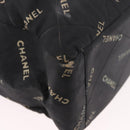 CHANEL Matelasse Chain Tote Bag Coated Canvas Black Gold CC Auth bs35682-9