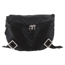 BOTTEGA VENETA INTRECCIATO Body Bag Leather Black Silver Auth bs35683A-2