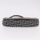 Christian Dior Trotter Canvas Marispearl Chain Bag Navy Gold Auth bs35684A-6