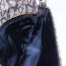 Christian Dior Trotter Canvas Marispearl Chain Bag Navy Gold Auth bs35684A-21