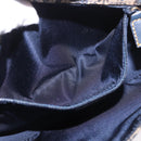 Christian Dior Trotter Canvas Marispearl Chain Bag Navy Gold Auth bs35684A-24