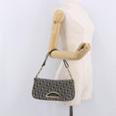 Christian Dior Trotter Canvas Marispearl Chain Bag Navy Gold Auth bs35684A-25