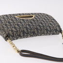 Christian Dior Trotter Canvas Marispearl Chain Bag Navy Gold Auth bs35684A-7