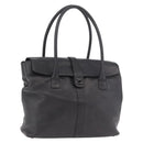 CHANEL Tote Bag Calf Leather Black CC Auth bs35686V-1