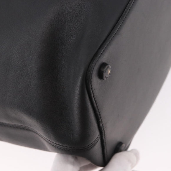 CHANEL Tote Bag Calf Leather Black CC Auth bs35686V