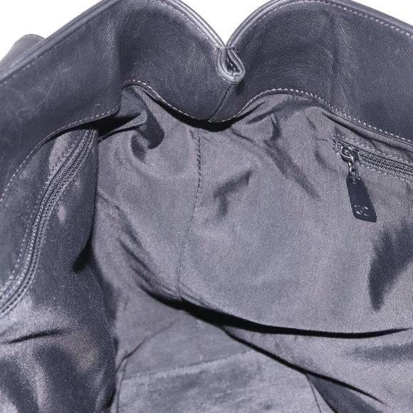 CHANEL Tote Bag Calf Leather Black CC Auth bs35686V