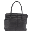 CHANEL Tote Bag Calf Leather Black CC Auth bs35686V-2