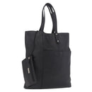 LOEWE Tote Bag Leather Black Silver Auth bs35687-1