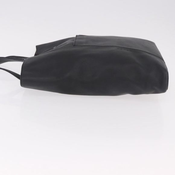 LOEWE Tote Bag Leather Black Silver Auth bs35687