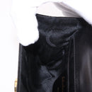 Salvatore Ferragamo Vara Ribbon Chain Bag Patent Leather Black Gold Auth bs35689-21