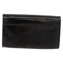 Salvatore Ferragamo Vara Ribbon Chain Bag Patent Leather Black Gold Auth bs35689-2