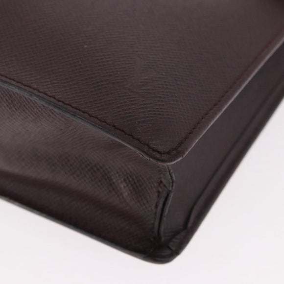 LOUIS VUITTON Taiga Porte Documents Angara Bag Acajou M30776 Auth bs35692