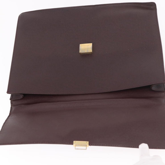 LOUIS VUITTON Taiga Porte Documents Angara Bag Acajou M30776 Auth bs35692