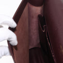LOUIS VUITTON Taiga Porte Documents Angara Bag Acajou M30776 Auth bs35692-21