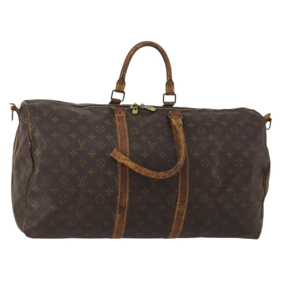 LOUIS VUITTON Monogram Keepall Bandouliere 55 Boston Bag M41414 LV Auth bs35693