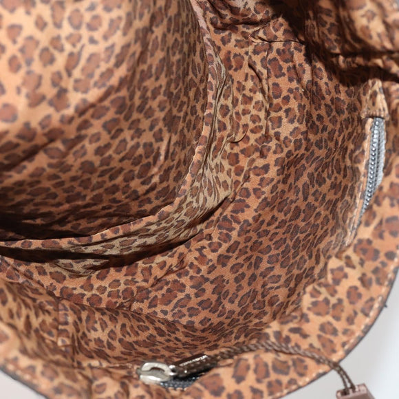 BOTTEGA VENETA Shoulder Bag Cotton jersey 3 Set Brown Black Auth bs35694