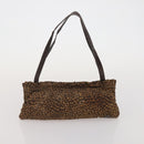BOTTEGA VENETA Shoulder Bag Cotton jersey 3 Set Brown Black Auth bs35694-16