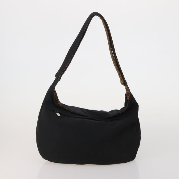 BOTTEGA VENETA Shoulder Bag Cotton jersey 3 Set Brown Black Auth bs35694