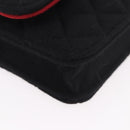 CHANEL Matelasse Chain Shoulder Bag Canvas Black Gold CC Auth bs35695SAM-14