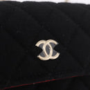CHANEL Matelasse Chain Shoulder Bag Canvas Black Gold CC Auth bs35695SAM-18