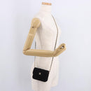 CHANEL Matelasse Chain Shoulder Bag Canvas Black Gold CC Auth bs35695SAM-22