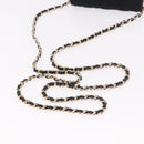 CHANEL Matelasse Chain Shoulder Bag Canvas Black Gold CC Auth bs35695SAM-7
