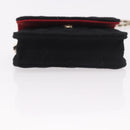CHANEL Matelasse Chain Shoulder Bag Canvas Black Gold CC Auth bs35695SAM-5