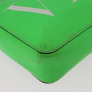VALENTINO Shoulder Bag Leather Green Silver Auth bs35697-9