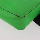 VALENTINO Shoulder Bag Leather Green Silver Auth bs35697-16