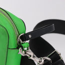 VALENTINO Shoulder Bag Leather Green Silver Auth bs35697-10