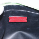 VALENTINO Shoulder Bag Leather Green Silver Auth bs35697-11