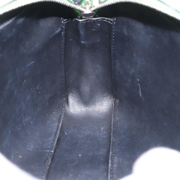 VALENTINO Shoulder Bag Leather Green Silver Auth bs35697