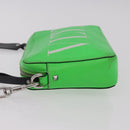 VALENTINO Shoulder Bag Leather Green Silver Auth bs35697-4