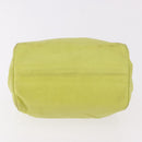 Miu Miu Hand Pouch Leather Green Gold Auth bs35699A-6