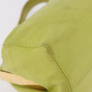 Miu Miu Hand Pouch Leather Green Gold Auth bs35699A-10
