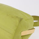 Miu Miu Hand Pouch Leather Green Gold Auth bs35699A-14