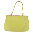 Miu Miu Hand Pouch Leather Green Gold Auth bs35699A-13