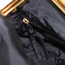 Miu Miu Hand Pouch Leather Green Gold Auth bs35699A-21