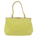 Miu Miu Hand Pouch Leather Green Gold Auth bs35699A-2
