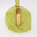 Miu Miu Hand Pouch Leather Green Gold Auth bs35699A-5