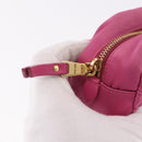 Miu Miu Matelasse Pouch Nylon Pink Gold Auth bs35700-18