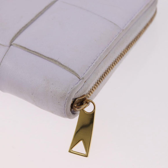 BOTTEGA VENETA MAXI INTRECCIATO Long Wallet Leather Purple Gold Auth bs35701