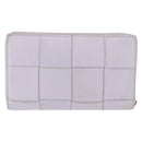 BOTTEGA VENETA MAXI INTRECCIATO Long Wallet Leather Purple Gold Auth bs35701-2