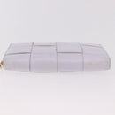 BOTTEGA VENETA MAXI INTRECCIATO Long Wallet Leather Purple Gold Auth bs35701-6