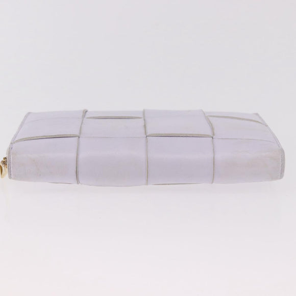 BOTTEGA VENETA MAXI INTRECCIATO Long Wallet Leather Purple Gold Auth bs35701