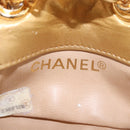 CHANEL Matelasse Chain Pouch Lamb Skin Gold CC Auth bs35703V-22
