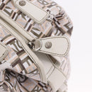 Salvatore Ferragamo Hand Bag PVC Leather White Silver Auth bs35706-10