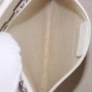 Salvatore Ferragamo Hand Bag PVC Leather White Silver Auth bs35706-21