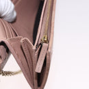 GUCCI GG Canvas Guccissima Chain Wallet Leather Beige Gold 224262 Auth bs35707-22