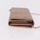 GUCCI GG Canvas Guccissima Chain Wallet Leather Beige Gold 224262 Auth bs35707-3
